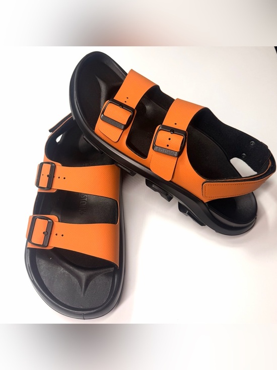 Birkenstock Men’s Mogami Terra Orange Dual-Strap Sport Sandals Size- 13 main image 6